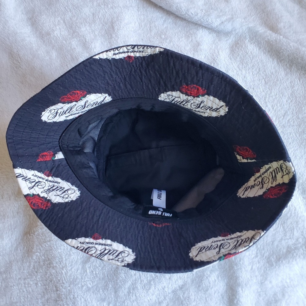 Authentic Full Send Roses Bucket Hat - Black- EXCELLENT CONDITION - Picture 4 of 6